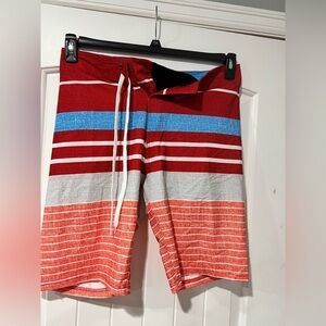 Men’s Old‎ Navy swim board shorts 34 red blue white NWT NEW